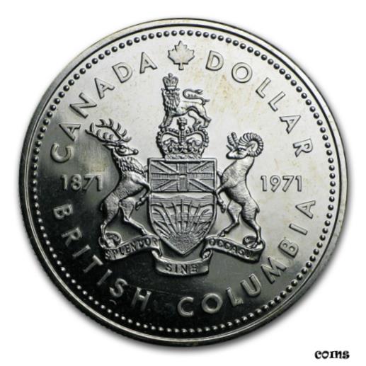  アンティークコイン コイン 金貨 銀貨  1971 Canada Silver Dollar Specimen (British Columbia) - SKU#13107