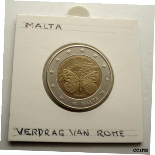 ڶ/ʼݾڽա ƥ    [̵] MALTA 2 EURO SPECIMEN 1957-2007 Tready of Rome UNC Bimetallic With COA. UU6