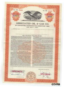 SPECIMEN - 関連する石油・ガス会社債券SPECIMEN - Associated Oil & Gas Company Bond