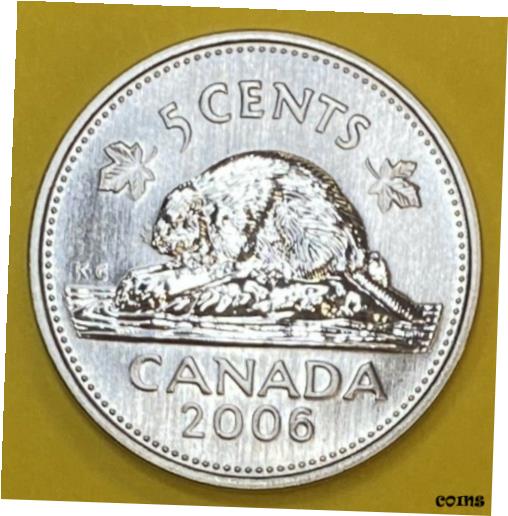 yɔi/iۏ؏tz AeB[NRC d 2006 Canadian Nickel SPECIMEN Uncirculated Five Cent Coin [] #ocf-wr-009264-3839