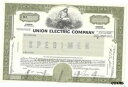 【極美品/品質保証書付】 アンティークコイン コイン 金貨 銀貨 送料無料 UNION ELECTRIC COMPANY.......ABN SPECIMEN COMMON STOCK CERTIFICATE