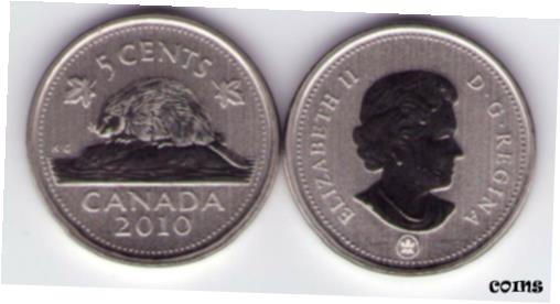 【極美品/品質保証書付】 アンティークコイン 硬貨 2010 Canada 5 cent Specimen 