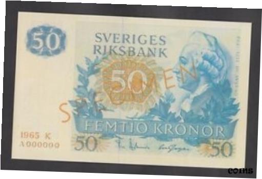 ڶ/ʼݾڽա ƥ Ų SWEDEN 50 Kronor 1965 UNC *SPECIMEN* REPRODUCTION [̵] #oof-wr-009264-5238