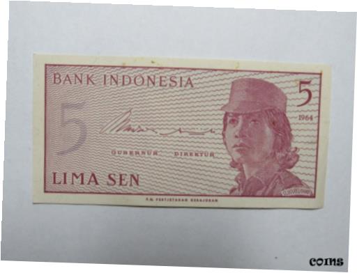 ץʡɥ꥽㤨֡ڶ/ʼݾڽա ƥ Ų Old Indonesia Paper Money Currency - #91s 1964 5 Sen Specimen Crisp Uncirculated [̵] #oof-wr-009264-5629פβǤʤ43,750ߤˤʤޤ