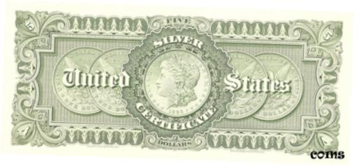 ڶ/ʼݾڽա ƥ  U.S.A. Souvenir Card #B-054n 5-Silver Dollar back 1886 [̵] #sof-wr-009264-5839