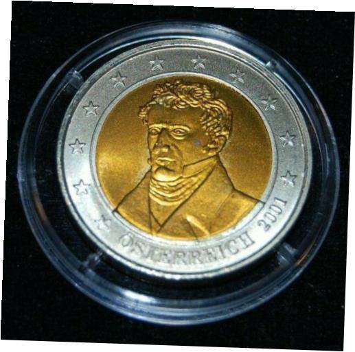 【極美品/品質保証書付】 アンティークコイン コイン 金貨 銀貨 [送料無料] Austria 2 Specimen/Medal 2001 "F. Grillparzer" + mit SRH Zertifikat XF./UNC