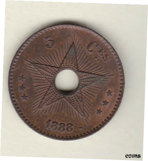 ڶ/ʼݾڽա ƥ    [̵] 1888 CONGO FREE STATE 5 CENTIMES IN EXTREMELY FINE CONDITION.