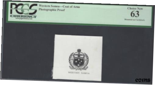 【極美品/品質保証書付】 アンティークコイン コイン 金貨 銀貨 送料無料 Western Samoa Coat of Arms Photographic Proof Uncirculated