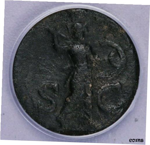 【極美品/品質保証書付】 アンティークコイン コイン 金貨 銀貨 [送料無料] 42 AD Roman AE AS Claudius Rome Mint ANACS G4 b-12