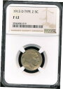 ץʡɥ꥽㤨֡ڶ/ʼݾڽա ƥ    [̵] 1913-D Type 2 Buffalo Nickel NGC F12 *Better Date!*פβǤʤ85,750ߤˤʤޤ