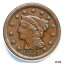 ڶ/ʼݾڽա ƥ    [̵] 1851 N-34 R-4 ANACS F 12 Braided Hair Large Cent Coin 1c