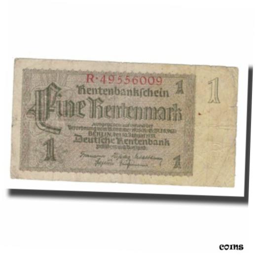  アンティークコイン コイン 金貨 銀貨   Banknote, Germany, 1 Rentenmark, 1937, 1937-01-30, KM:173b, F(12-15)
