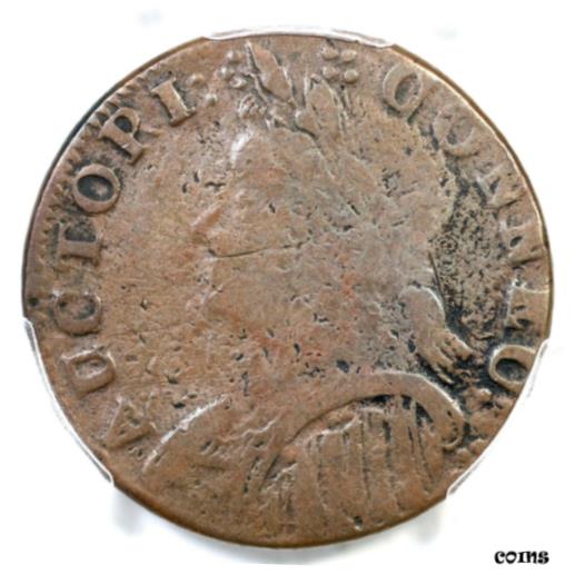 【極美品/品質保証書付】 アンティークコイン 1787 M 8-a.1 R-8 PCGS F 12 Mailed Bust Left Connecticut Colonial Copper Coin [送料無料] #cct-wr-009412-444
