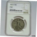 1923年 S ウォーキング リバティ シルバー ハーフダラー NGC F 12 - F#30041923 S Walking Liberty Silver H...