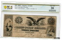1840 年代の $20 GA-330-G232 銀行州 GA オーガスタ PCGS VF-20 廃止された通貨 60461840's $20 GA-330-G232 Bank State GA Augusta PCGS VF-20 Obsolete Currency 6046(3)