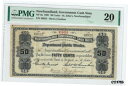1901 年、ニューファンドランド紙幣、NF-3a : ?.50 紙幣、SN# 46923 PMG VF-201901, Newfoundland Cash N...