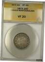 ץʡɥ꥽㤨֡ڶ/ʼݾڽա ƥ    [̵] 1873 Canada Newfoundland 20c Twenty Cents Silver Coin ANACS VF-20פβǤʤ227,500ߤˤʤޤ