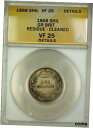 【極美品/品質保証書付】 アンティークコイン 銀貨 1868 Die 12 Great Britain Shilling Silver Coin ANACS VF-25 Details Clnd. Residue 送料無料 scf-wr-009416-1973