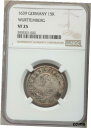  アンティークコイン コイン 金貨 銀貨  GERMANY WURTTEMBERG EBERHARD III 1639 15 KREUZER SILVER COIN NGC CERTIFIED VF25