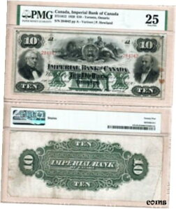 希少な 1920 年 $10 カナダ帝国銀行 PMG VF25 状態Scarce 1920 $10 Imperial Bank of Canada in PMG VF25 Condition
