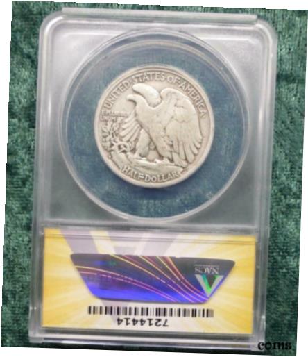楽天金銀プラチナ　ワールドリソース【極美品/品質保証書付】 アンティークコイン コイン 金貨 銀貨 [送料無料] 1934 S ANACS VF 25 Details Silver Liberty Walking Half Dollar, S-Mint 50-Cent