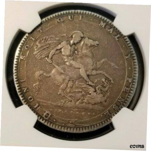  アンティークコイン コイン 金貨 銀貨  1820 LX GREAT BRITAIN SILVER CROWN GEORGE III NGC VF 25 GREAT NATURAL SURFACES