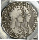 yɔi/iۏ؏tz AeB[NRC RC   [] 1689 PCGS VF 25 William Mary 1/2 Crown Great Britain Silver Coin (21010402C)