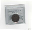【極美品/品質保証書付】 アンティークコイン コイン 金貨 銀貨 [送料無料] 1891 SD/SL Obv.#3, Coin Mart Graded Canadian, Large One Cent, **VF-30**