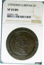 1797 NGC VF35 ブラウン SOHO イギリス 2P 2 ペンス!! #B48021797 NGC VF35 BROWN SOHO Great Britain 2P 2 Pence!! #B4802