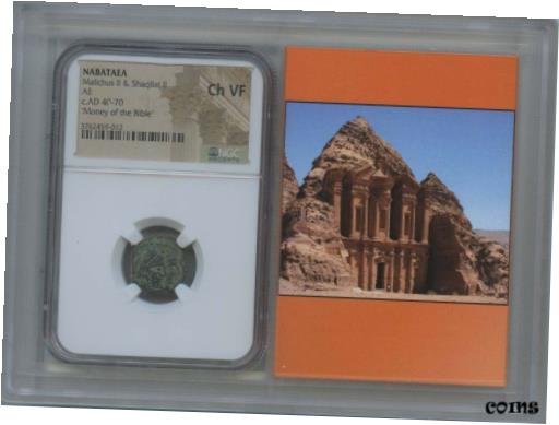 ڶ/ʼݾڽա ƥ    [̵] Nabataea cAD70-106 Malichus II AE Money of the Bible NGC CH VF35 Story Vault