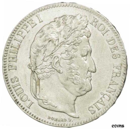  アンティークコイン コイン 金貨 銀貨   France, Louis-Philippe, 5 Francs, 1839, Rouen, AU(50-53), Silver