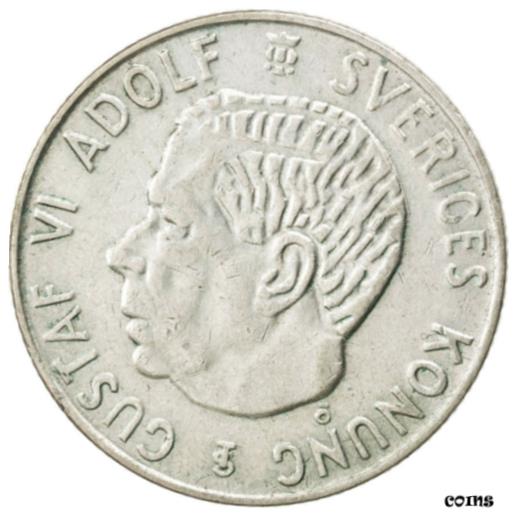  アンティークコイン コイン 金貨 銀貨   SWEDEN, Krona, 1968, KM #826, AU(50-53), Silver, 25, 6.99