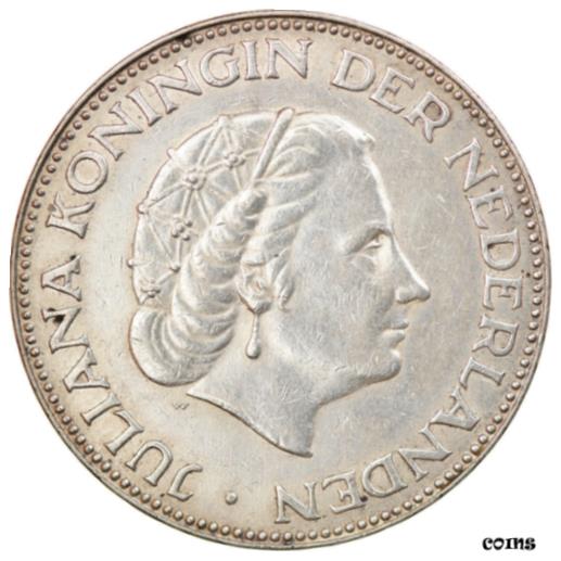  アンティークコイン コイン 金貨 銀貨   Coin, Netherlands, Juliana, 2-1/2 Gulden, 1959, AU(50-53), Silver