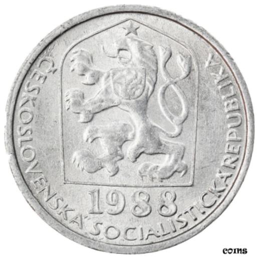  アンティークコイン コイン 金貨 銀貨   Coin, Czechoslovakia, 10 Haleru, 1988, AU(50-53), Aluminum, KM:80