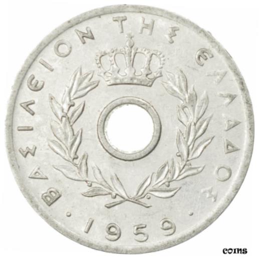  アンティークコイン コイン 金貨 銀貨   Coin, Greece, 10 Lepta, 1959, AU(50-53), Aluminum, KM:78