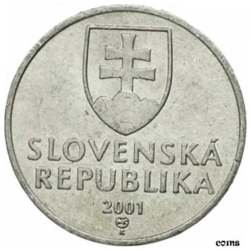  アンティークコイン コイン 金貨 銀貨   Coin, Slovakia, 10 Halierov, 2001, AU(50-53), Aluminum, KM:17