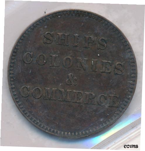  アンティークコイン コイン 金貨 銀貨  CANADA PEI TOKEN SHIPS COLONIES & COMMERCE BRETON 997 LEES 30 - ICCS AU-50