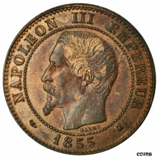 ڶ/ʼݾڽա ƥ    [̵] [#458006] Coin, France, Napoleon III, 2 Centimes, 1855, Bordeaux, AU(50-53), KM