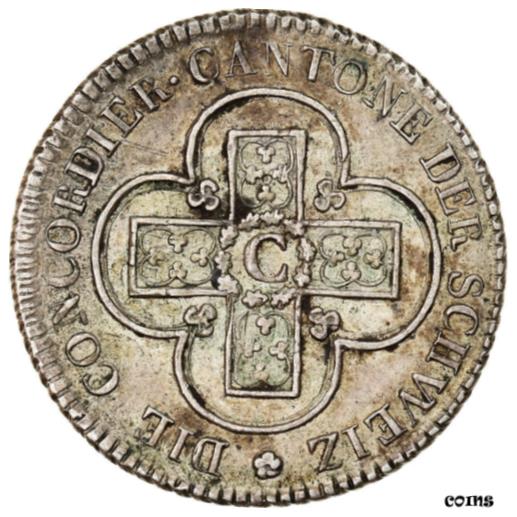  アンティークコイン コイン 金貨 銀貨   Coin, Switzerland, 2 1/2 Batzen, 1826, Bern, AU(50-53), Billon