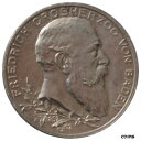 バーデン 5 マーク 1902 年、オーストラリア、「50 周年記念 - フリードリヒ 1 世の治世」Baden 5 mark 1902, AU,