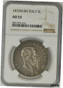 1872M BN Italy 5 Lire KM-8.3 AU53 NGC 943665-14※関税は当ショップ負担（お客様負担無し）※全国送料無料・海外輸送無料※商品の状態は画像をご確認下さい（極美品・目立った汚れ無し）※輸入品の為英語表記となります※その他ご不明点はお気軽にお問合せ下さい！Certification: NGCYear: 1872Denomination: 5 LireKM Number: 8.3Circulated/Uncirculated: CirculatedGrade: AU 53Inventory #: 943665-14[ご購入前に必ずお読み下さい]親切丁寧に、商品到着までサポート対応させていただきます。■パソコンの画像・画質により色や素材感が、実際の商品と多少異なる場合がございますので予めご了承くださいませ。■お客様のご都合（程度の解釈相違を含む）による商品のご購入後のキャンセル返品は、原則としてお受け致しておりません。未払いのまま2日以上連絡が取れない場合はキャンセルさせて頂きます。その場合、事務局側が自動的に「非常に悪い」の評価を付けてしまいますのでご注意ください。※お支払い頂いた場合は連絡は不要です。※他ショップでも販売しておりますので、稀に在庫がない場合がございます。■不具合での返品は箱などすべてが到着時の状態になるものに限らせていただきます。※当店では不良品はすべて現物確認と不具合の確認を行い対応をさせて頂いております。■お客様のご都合によるご注文確定後の商品のキャンセルにつきましては承っておりません。また、ご入金確認後、またはご決済完了確認後のキャンセルにつきましては、ご注文総額の30％のキャンセル料をご請求させていただきます。■領収書二重発行やトラブル防止のため、領収書発行は行っておりません。事務局側が発行している「支払い明細」が正式な支払い証明となります。支払い明細画面を印刷したものが領収書の代わりになることを各税務署に確認済みです。■年末年始・連休の発送は、業者も休みになる関係でいつもより遅れます。■輸送時の破損の場合は配送業者への報告を行って下さい。報告なしでの対応はできません。■日祝日は定休日とさせていただいております。連絡・発送が出来ませんのであらかじめご了承お願いいたします。■内容は必ずお読みになってからお買い求め下さいますようお願い致します。※在庫状況は常に更新をしておりますが、当社は複数店舗で在庫を共有しているため、ご注文を頂きましても稀に欠品している場合がございます。その際は誠に申し訳ございませんが、その旨をメールまたはお電話にてご連絡させていただきます。ご理解いただけますようお願い申し上げます。親切・丁寧にお取引させていただきますのでよろしくお願いします。 品質保証について 当店の商品の、品質保証についてご紹介いたします。 ▽品質保証書 お買い上げいただく全ての商品に「WORLD RESOURCE品質保証書」をおつけいたします。 これは、WORLD RESOURCEが販売した商品であることを保証するものです。大切に保管してください。 ▽標準保証に関して 当店でご購入頂きました商品は7日以内の標準保証サービスが付属致します。 ※ご購入日につきましては、製品の品質保証書に記載の日付にて確認させていただきます。 ※保証は通常利用時のみの対応となります。 ※ご購入日の確認を致しかねる場合は有償となります。品質保証書は大切に保管して下さい。POINT01　品揃え一番店を目指して 「期待に答えるお店づくりと、時代に合わせたサービスをご提供致します。」 POINT02　多種多様な商品レパートリー 「幅広く、世界の商品をご用意しております。」 POINT03　きっと見つかる！新しい発見 「テレビや雑誌で紹介されたアイテムもいちはやく。」 モットー：丁寧な接客対応 その道数十年のスタッフだからこそできる、“豊富な知識”に基づく商品のご提案。 お探しの商品はお気軽にスタッフにお尋ねください。 「以前は、商品ページあったけど、、、見つからない。」 「初めてアンティークコインの購入をしますが大丈夫ですか？」 「この年代の商品を探していますが、おすすめはありますか？」 「友人にアンティークコインを送りたいけど、おすすめありますか？」 等など、困ったときの質問にも、しっかり対応・お調べ致します。 取寄せ、取り置き等もできますので、商品一覧で見つからなかった商品でも、 スタッフまでお気軽にご相談下さい。 【お問い合わせはお気軽にどうぞ】 suport@world-resource.net