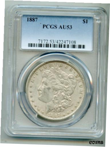 yɔi/iۏ؏tz AeB[NRC RC   [] 1887 Morgan Silver Dollar PCGS AU 53