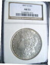 1897-O モーガン シルバー ダラー コイン、NGC AU-53 - 光沢のある希少な日付+++1897-O Morgan Silver Dollar Coin, NGC AU-53 - Lustrous Rarer Date+++(3)