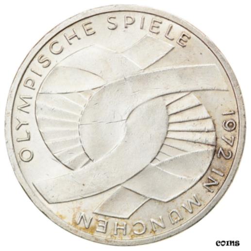 【極美品/品質保証書付】 アンティークコイン コイン 金貨 銀貨 [送料無料] [#837072] Coin, GERMANY - FEDERAL REPUBLIC, 10 Mark, 1972, Stuttgart, AU(55-58)