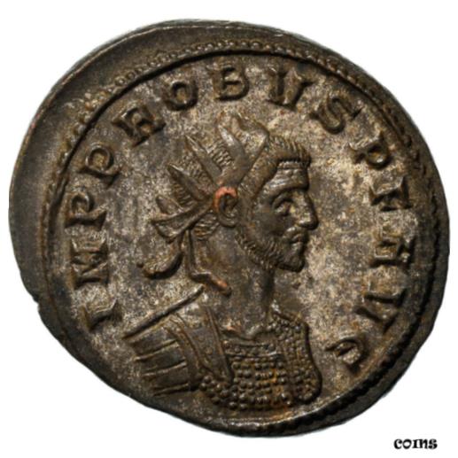  アンティークコイン コイン 金貨 銀貨   Coin, Probus, Antoninianus, 280, Siscia, MS(60-62), Billon, RIC:661