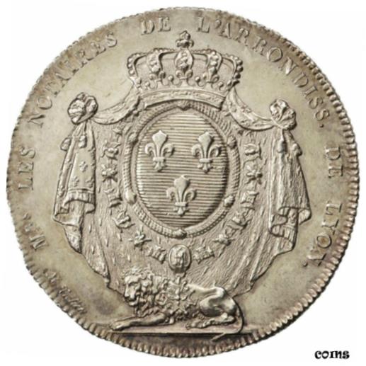  アンティークコイン コイン 金貨 銀貨   France, Token, Notaires de Lyon, 1805, MS(60-62), Silver, Lerouge:168