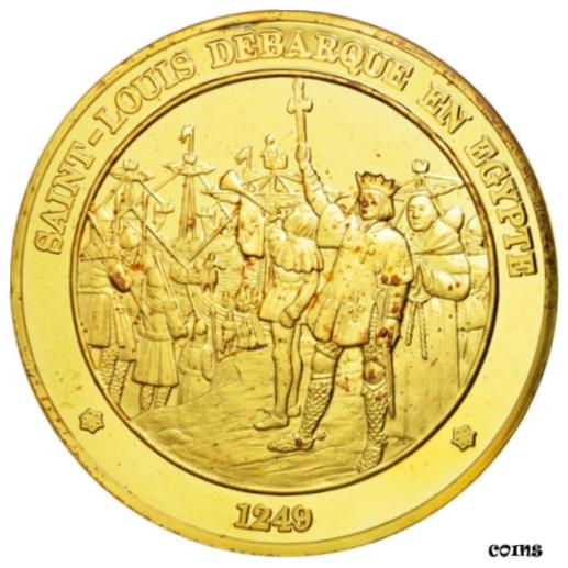 【極美品/品質保証書付】 アンティークコイン コイン 金貨 銀貨 [送料無料] [#63027] FRANCE, History, Charles V, Medal, MS(60-62), Vermeil, 44, 37.30