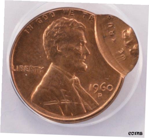 ڶ/ʼݾڽա ƥ    [̵] ANACS 1c 1960-D Lincoln Cent Double-Struck 2nd 90% Off-Center MS60 Scratched