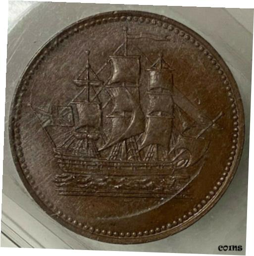  アンティークコイン コイン 金貨 銀貨  CANADA SHIPS COLONIES & COMMERCE TOKEN BRETON 997 LEES 31 - ICCS MS-60