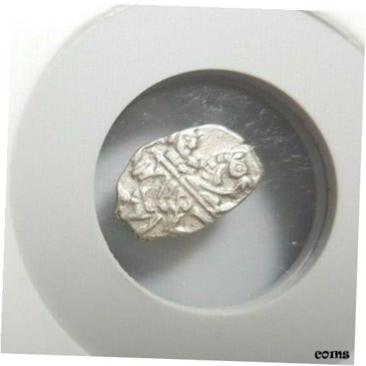 【極美品/品質保証書付】 アンティークコイン コイン 金貨 銀貨 [送料無料] Peter I The Great Russia NGC MS 61 Silver Wire Denga AD 1696-1718 Horse Coin
